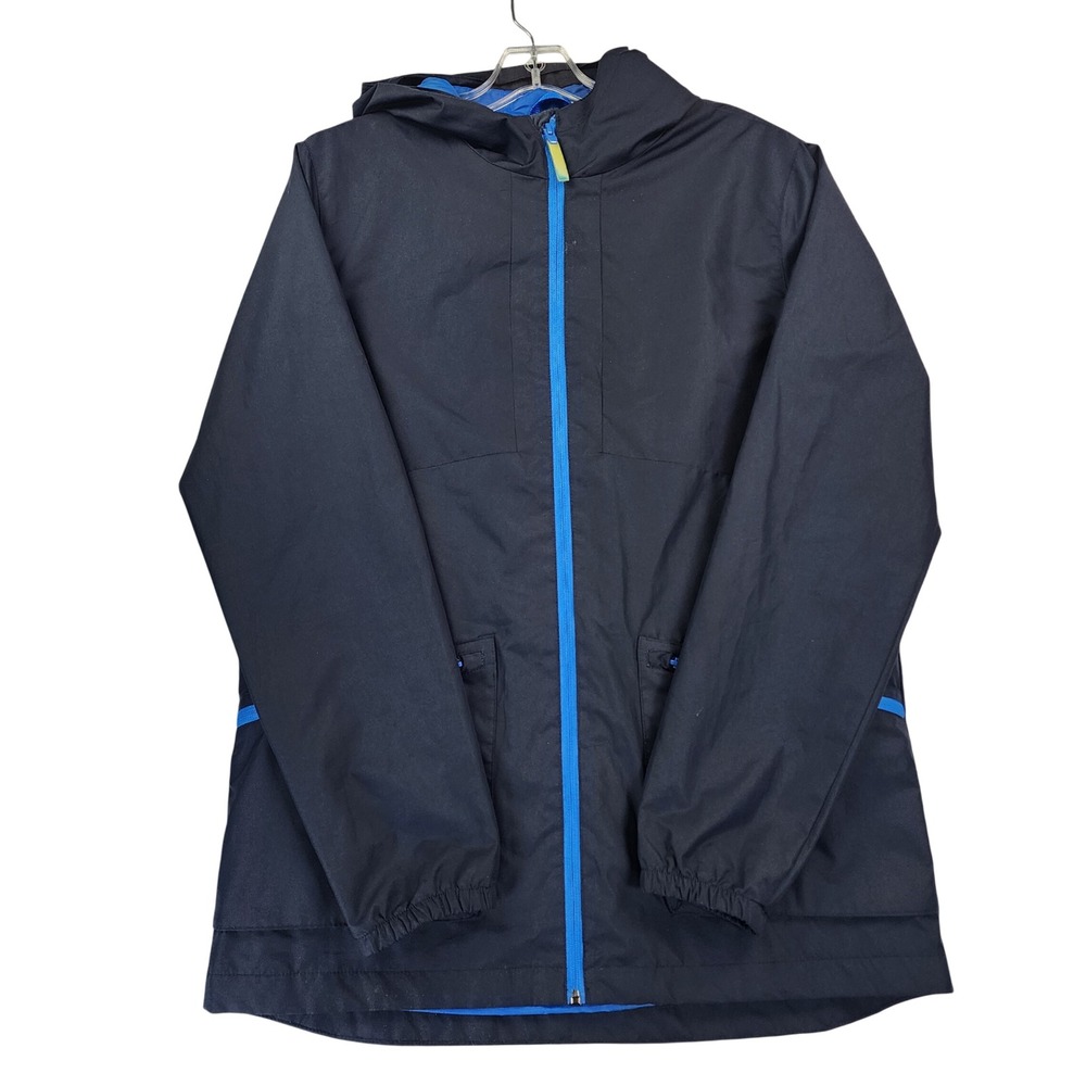 C9 Champion XL Boys Navy Blue Hooded Windbreaker Jacket Full Zip Athletic
